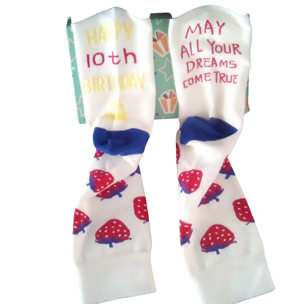Happy Pop 10 th  Birthday Socks